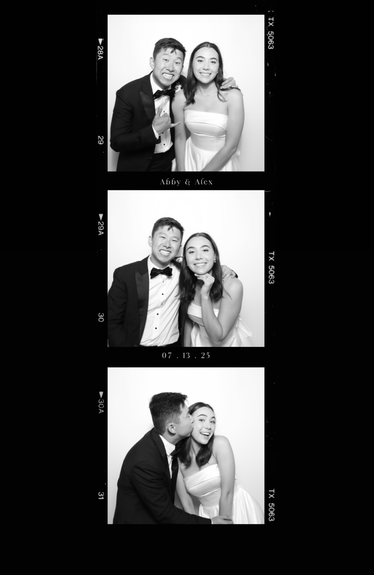 Wedding photobooth keepsakes